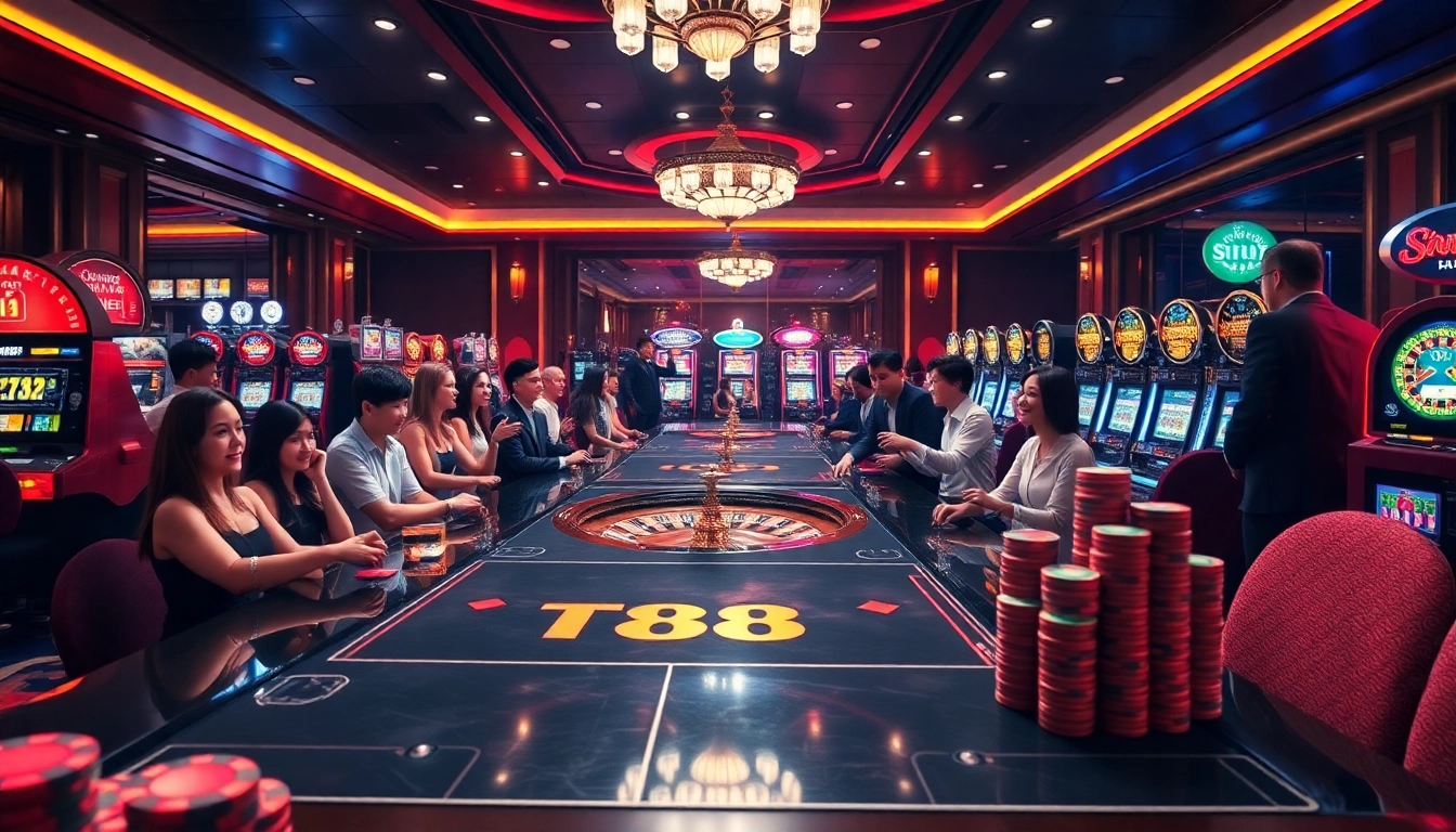 Experience high-stakes excitement at TT88 with players engaged in thrilling casino games.