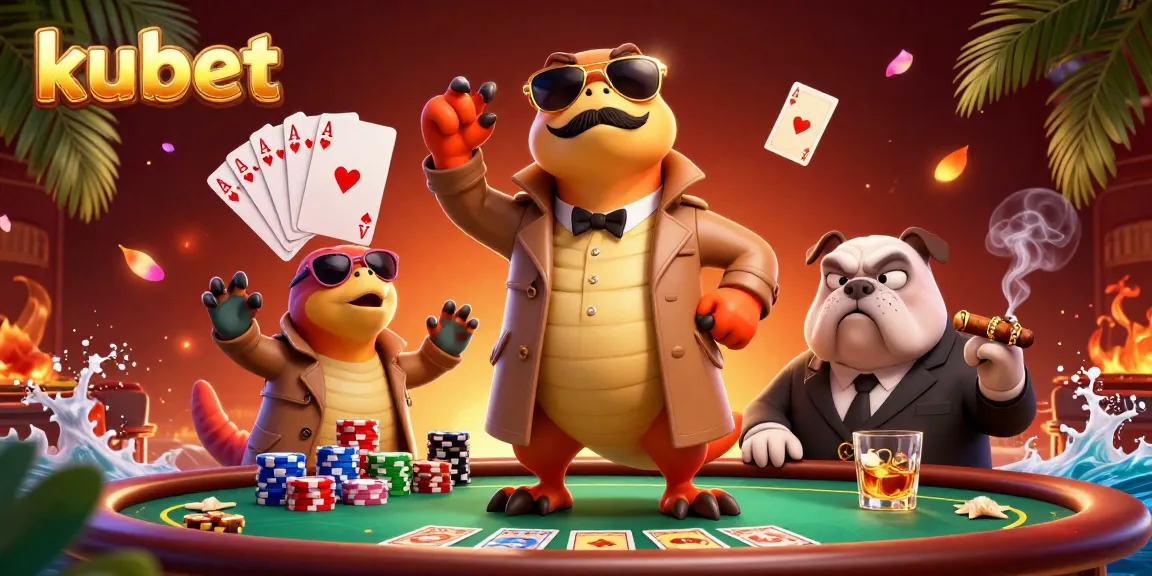 Engage in thrilling games at kubet with dynamic poker action, vibrant characters, and casino excitement.